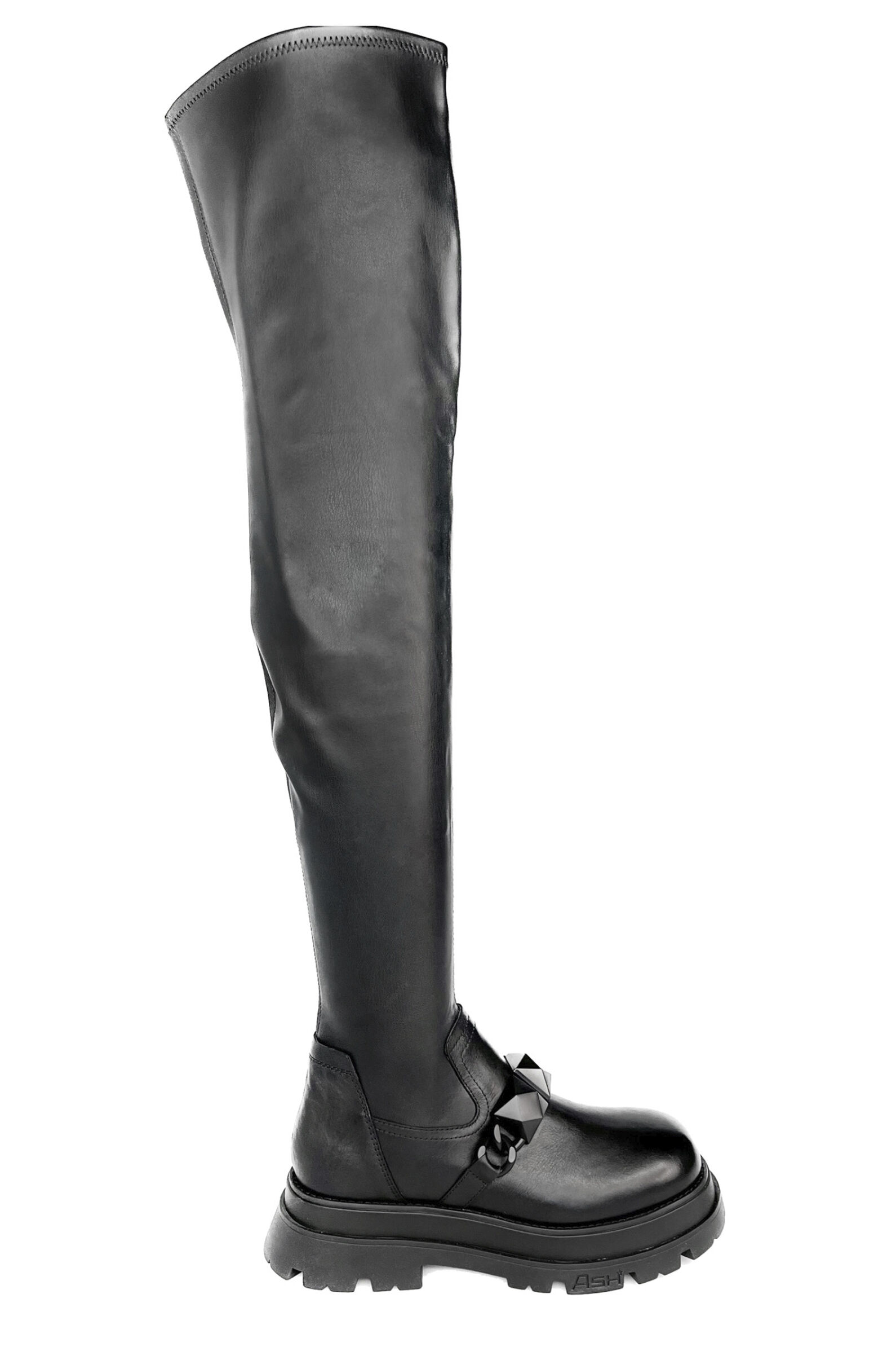 Ботфорты жен. АРТ.EGOIST CHAIN-FW22-M-136763-001,чер,н.к-и.к/н.к