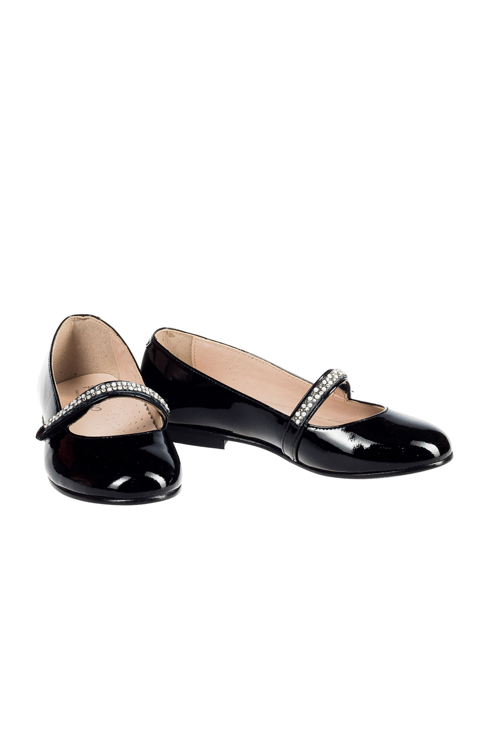 Балетки дев. АРТ. F2404, чер,н.л/н.к