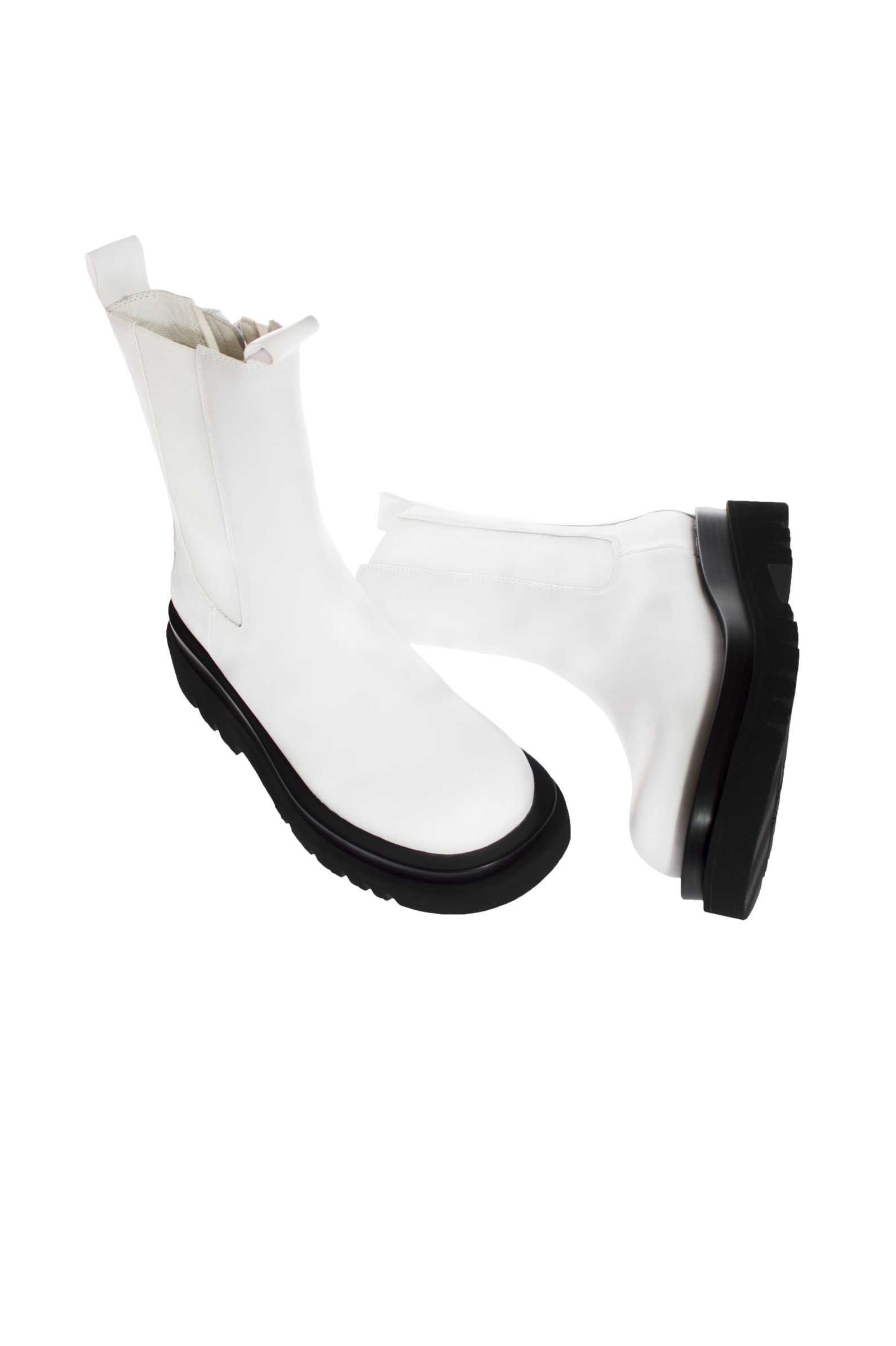 Ботинки жен. АРТ.TANKED,бел,н.к-тек/н.к