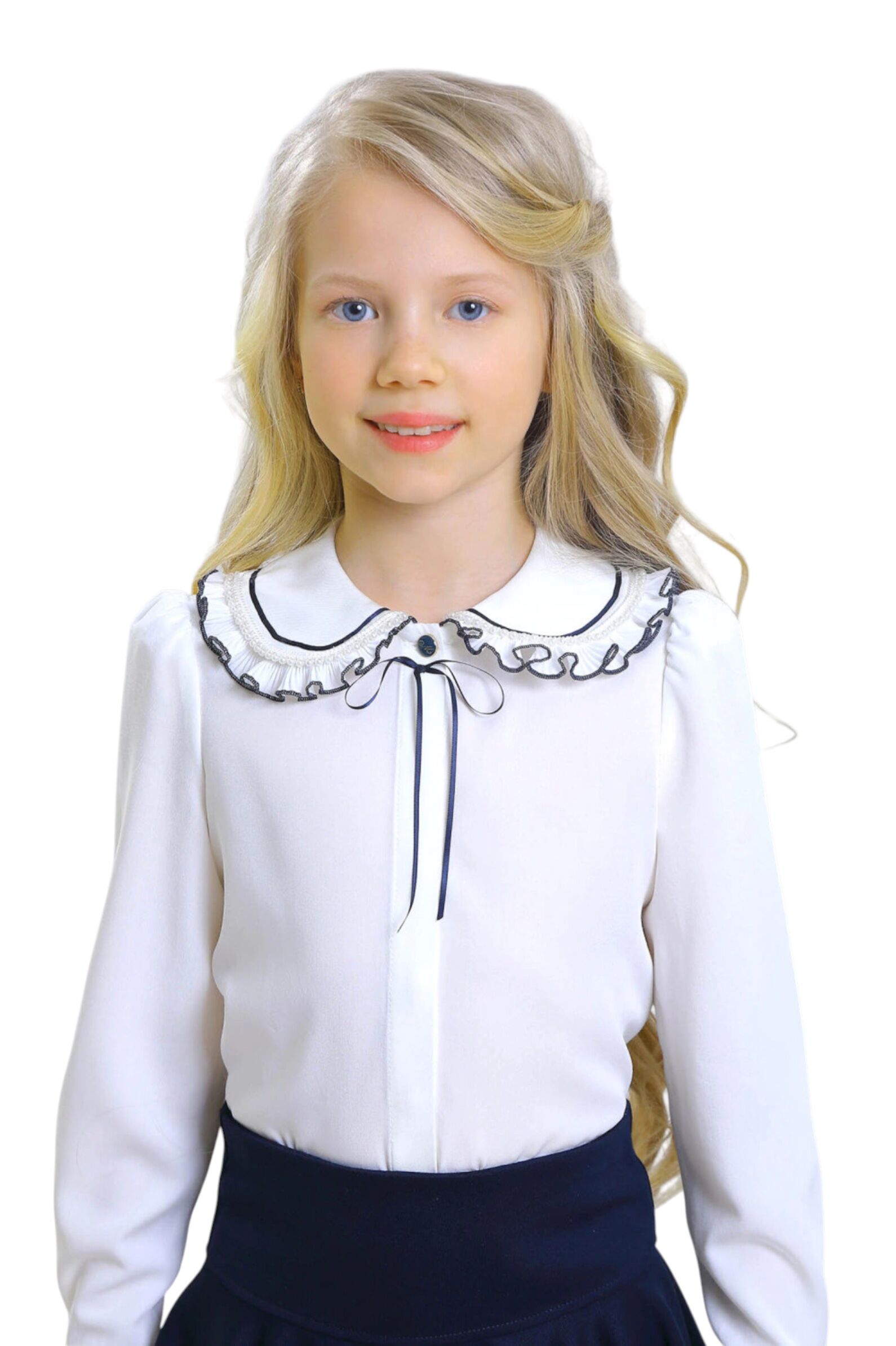 Блуза дев. АРТ.2876/1-525-ВВОБ,мол,вис-пэ