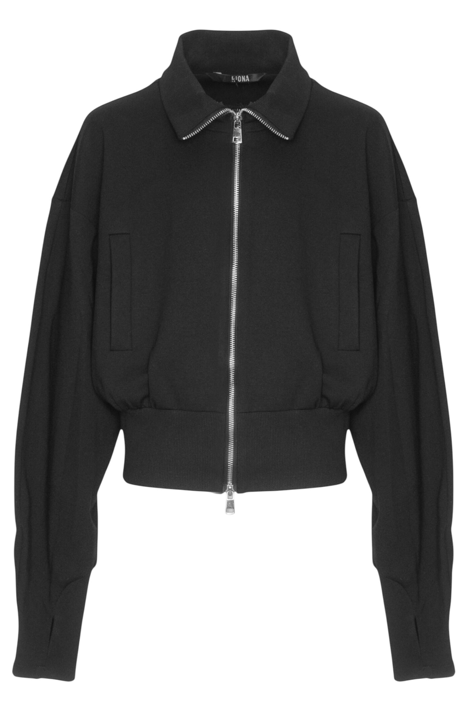 Бомбер АРТ.Short bomber,чер,вис-нейл-лайкра