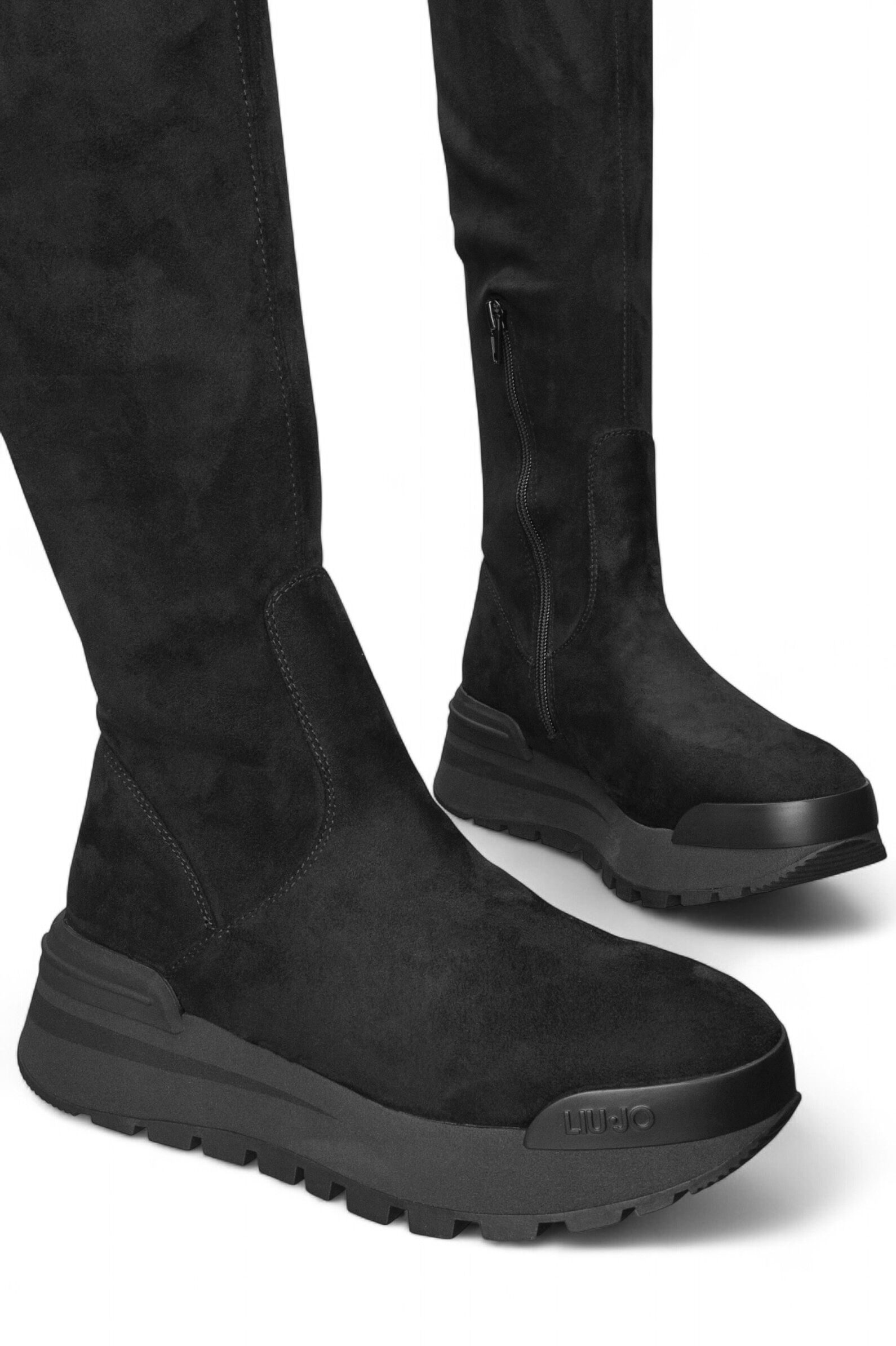 Ботфорты жен. АРТ.BF5053TX02822222,чер,тек/тек