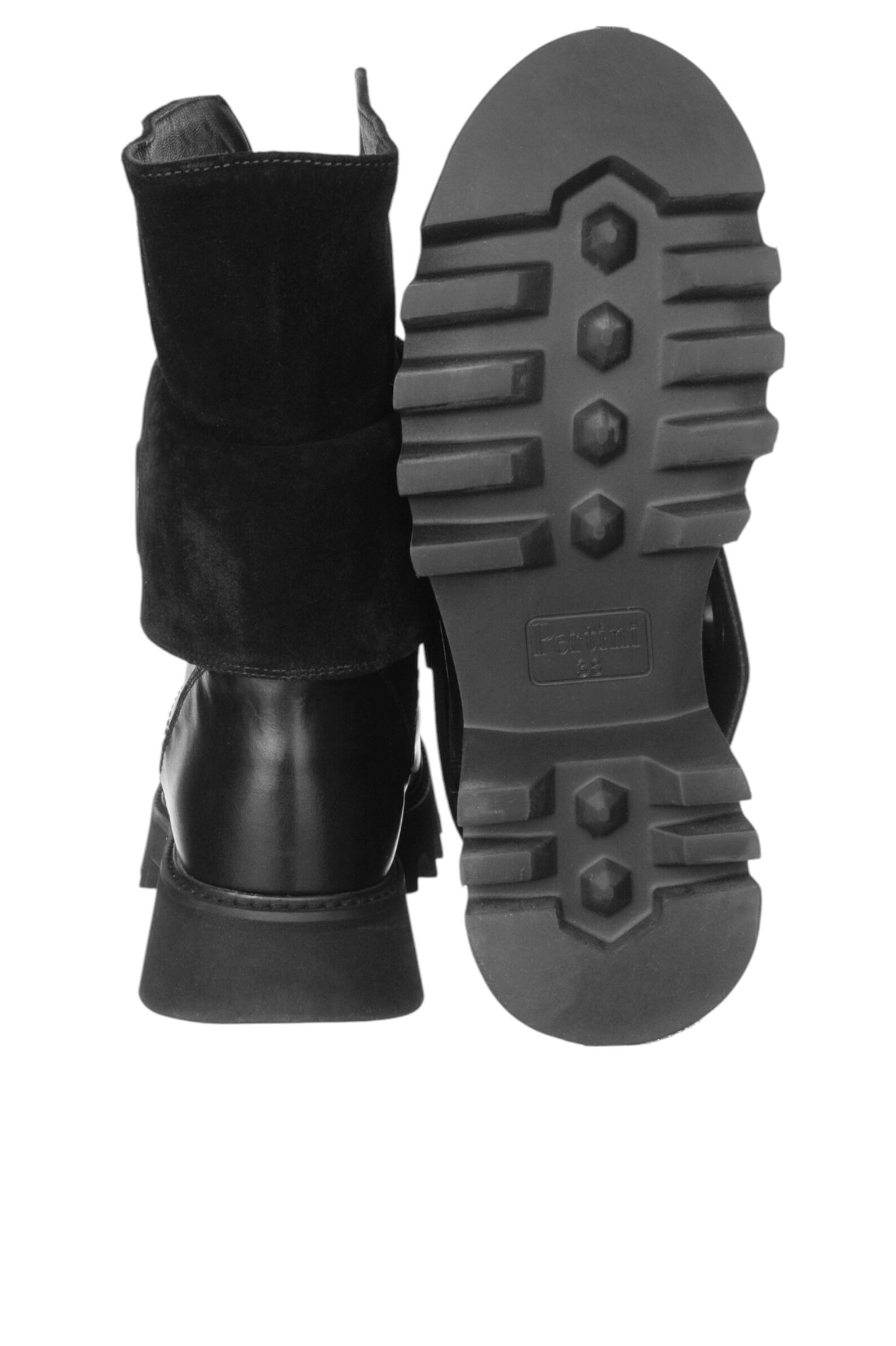 Ботинки жен. АРТ.202W30154C1,чер,н.к-з/н.к