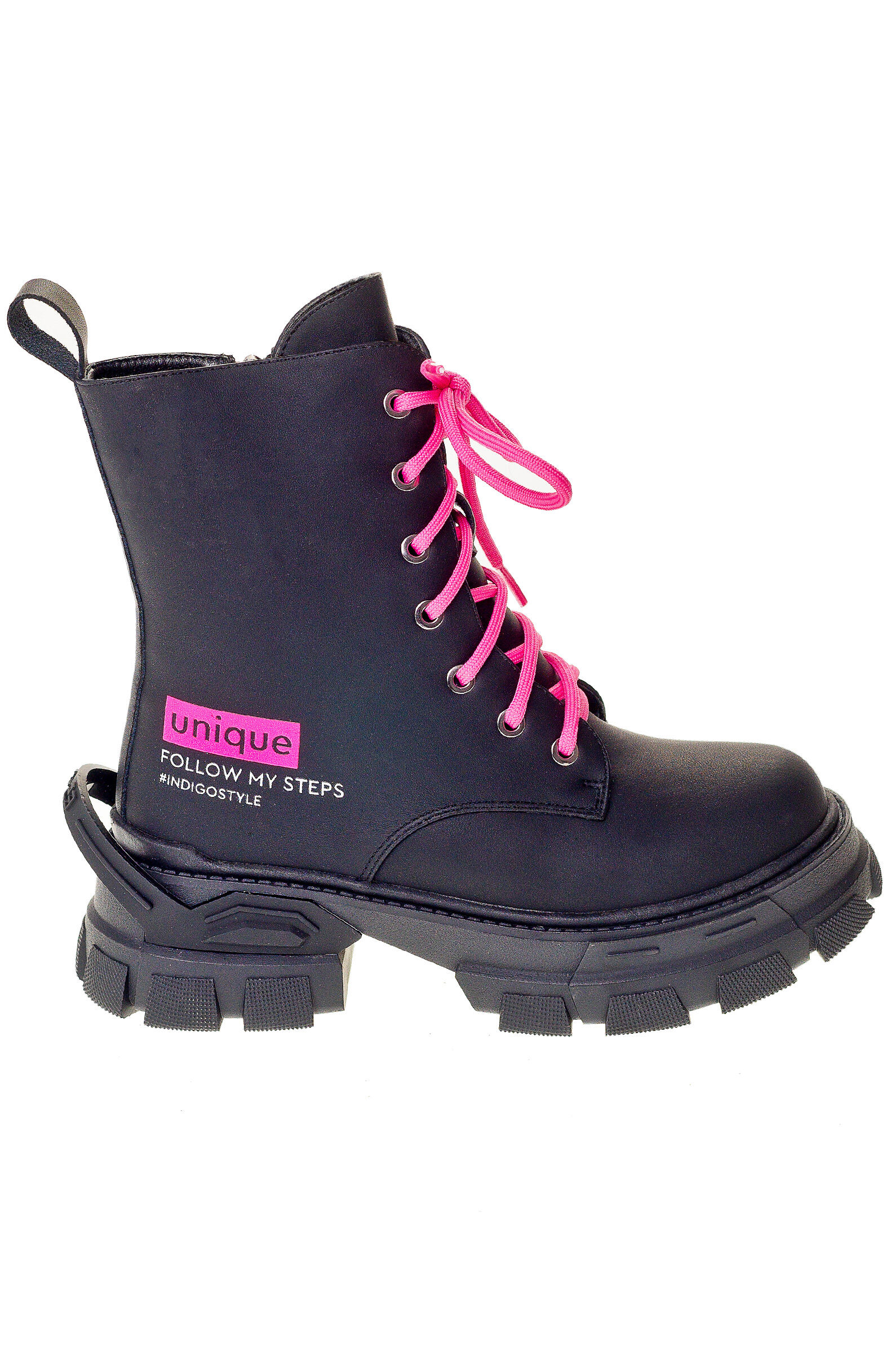 Ботинки дев. АРТ.73-0900,чер,и.к-н.к/шер