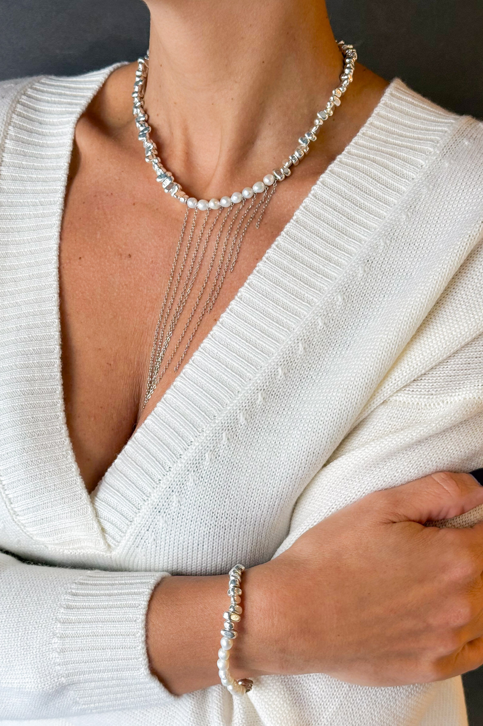 Браслет АРТ.J.288,сереб-бел