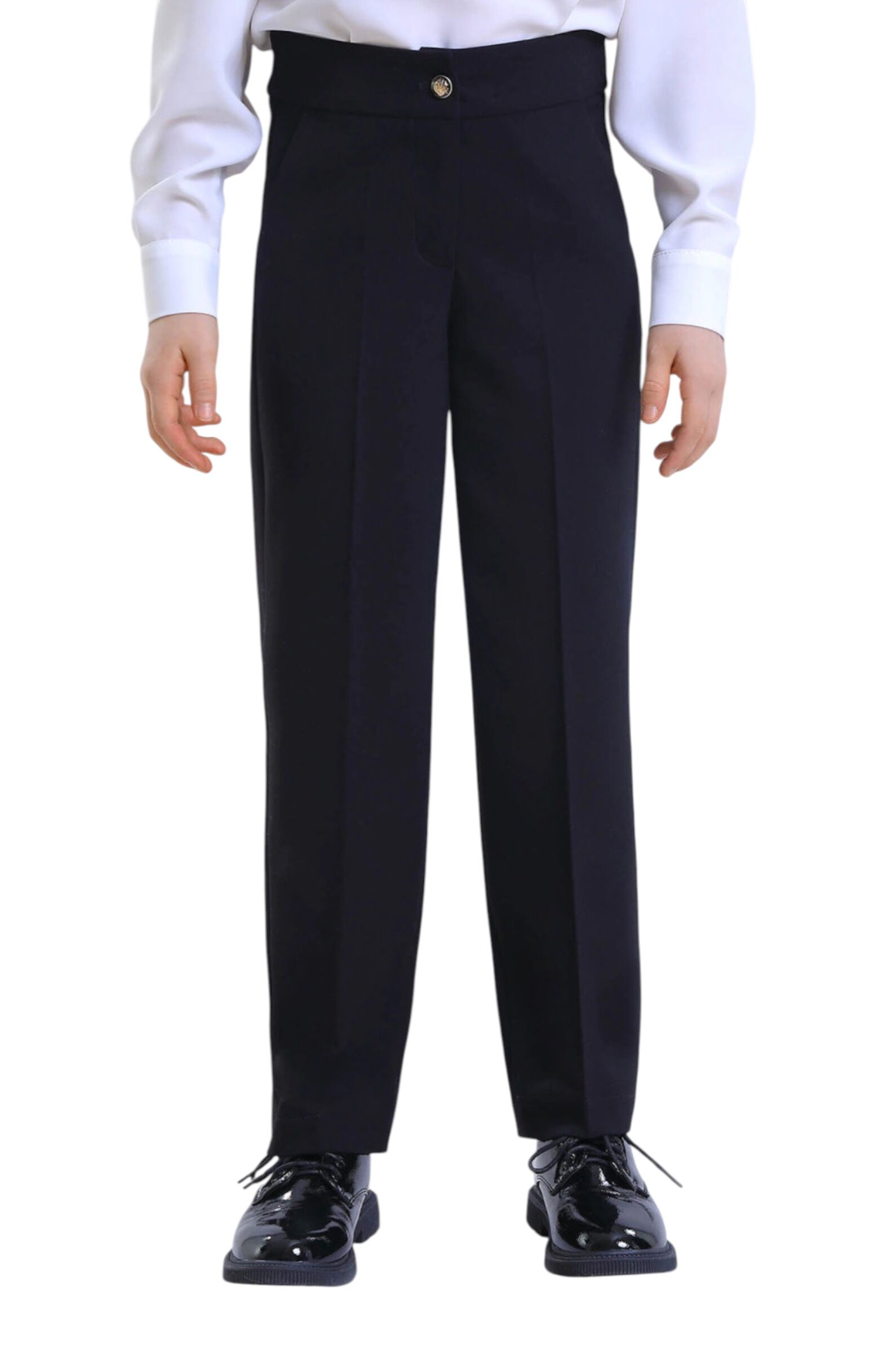 Брюки дев. АРТ.2906-525-ВВОК,чер,вис-пэ-эл