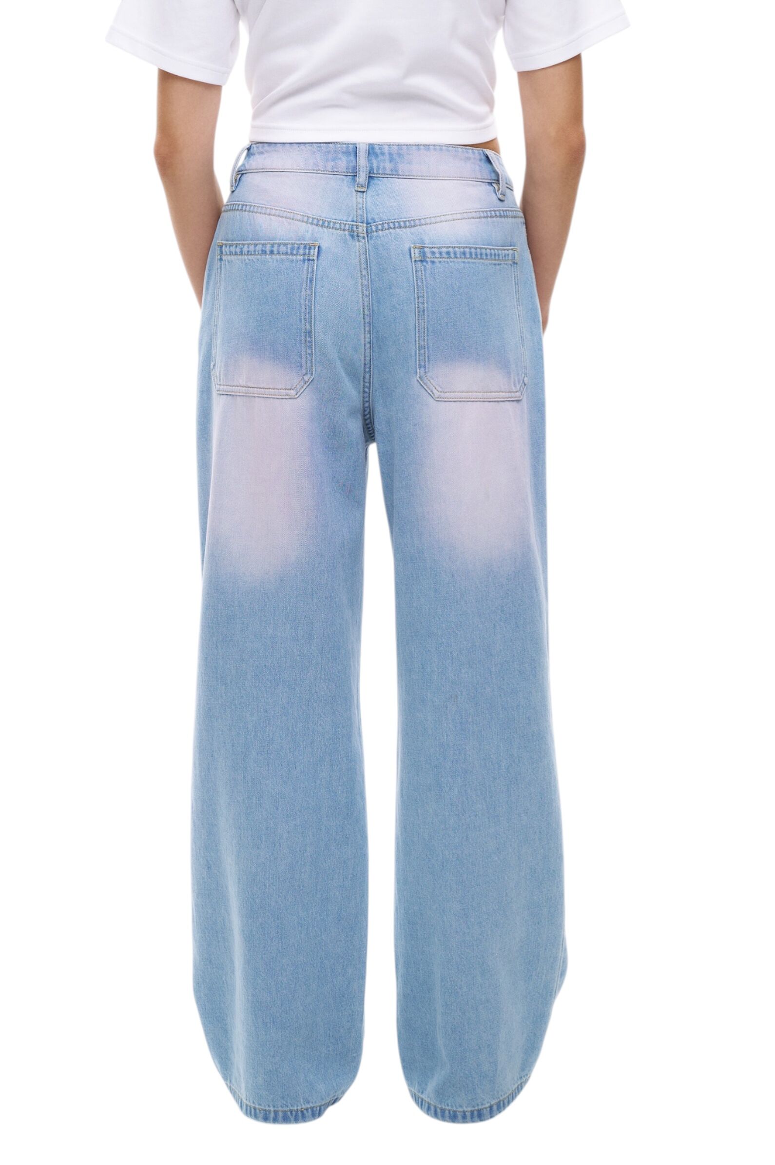 Джинсы дев. АРТ.AA237338,гол-роз,хл-пэ