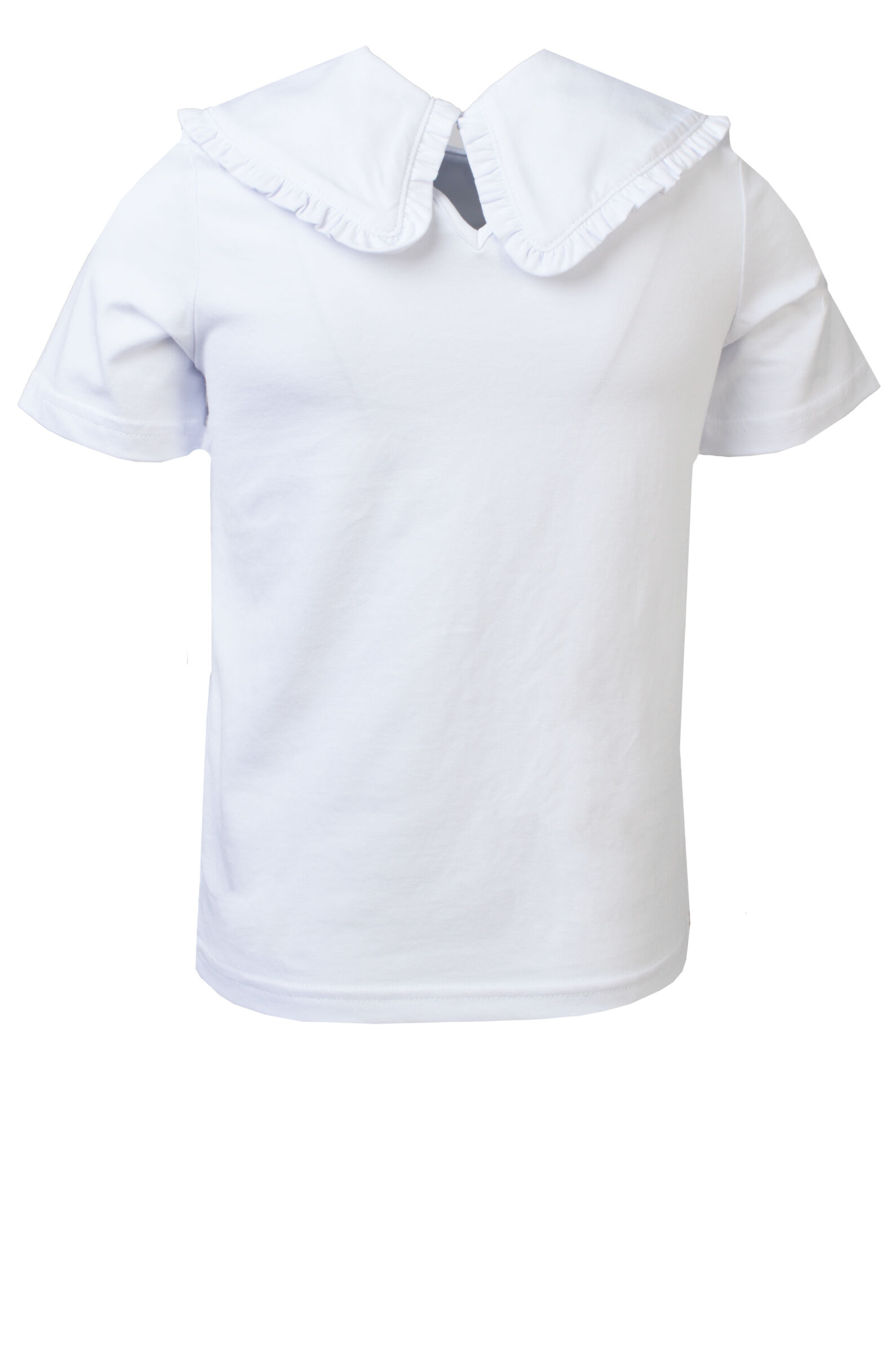 Футболка дев. АРТ.230231,бел,хл-эл