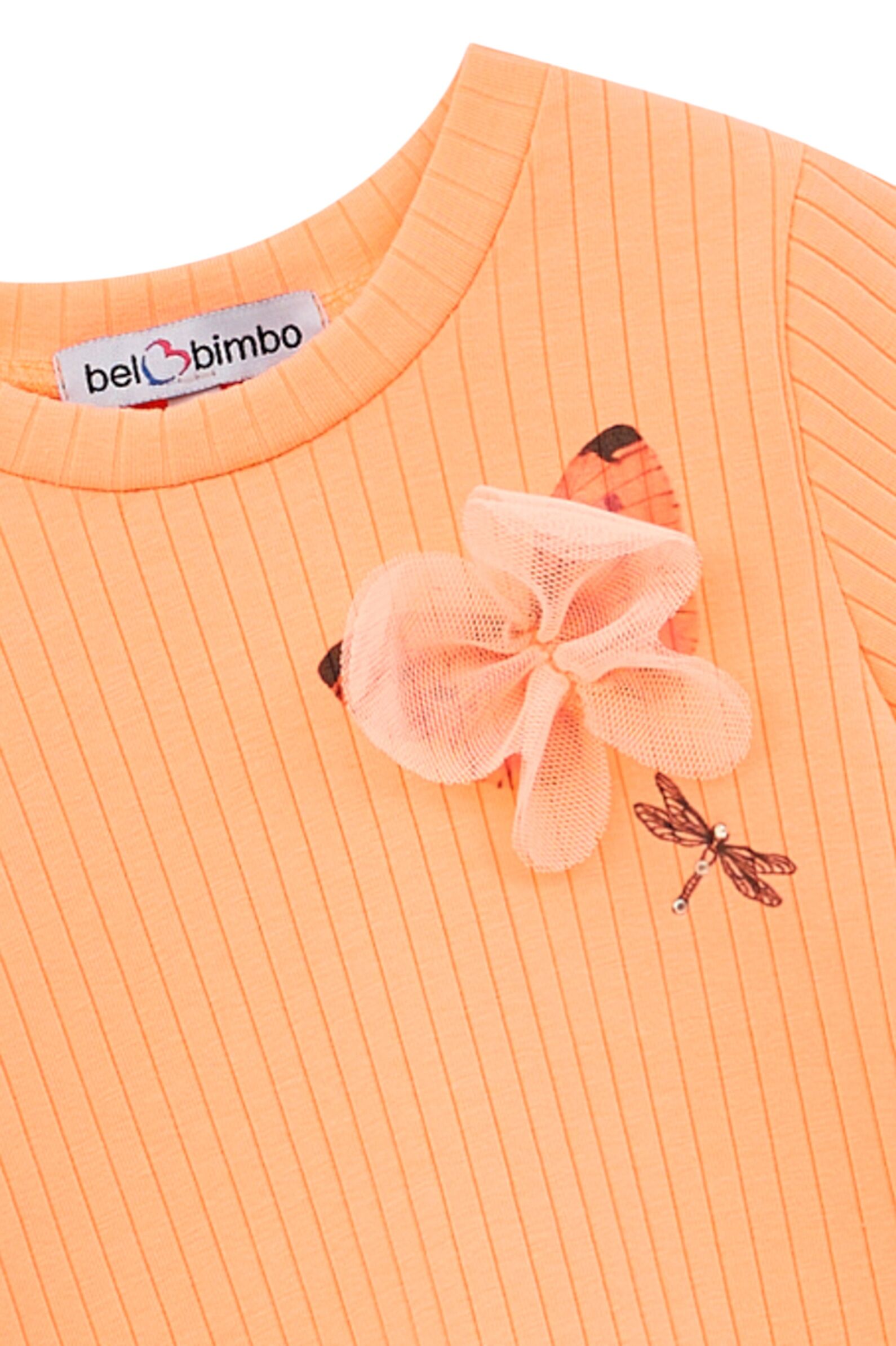 Футболка дев. АРТ.250024,оранж,хл-эл