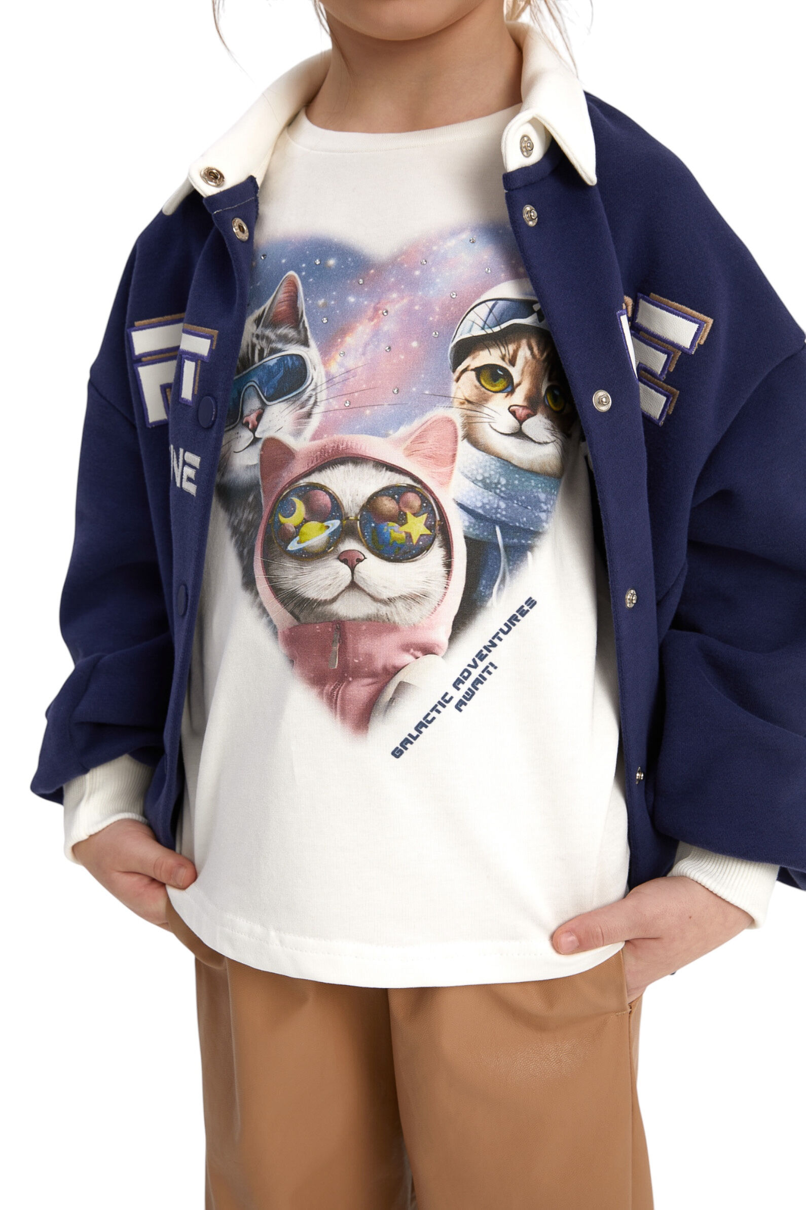 Футболка дев. АРТ.252058,мол-мул,хл-эл