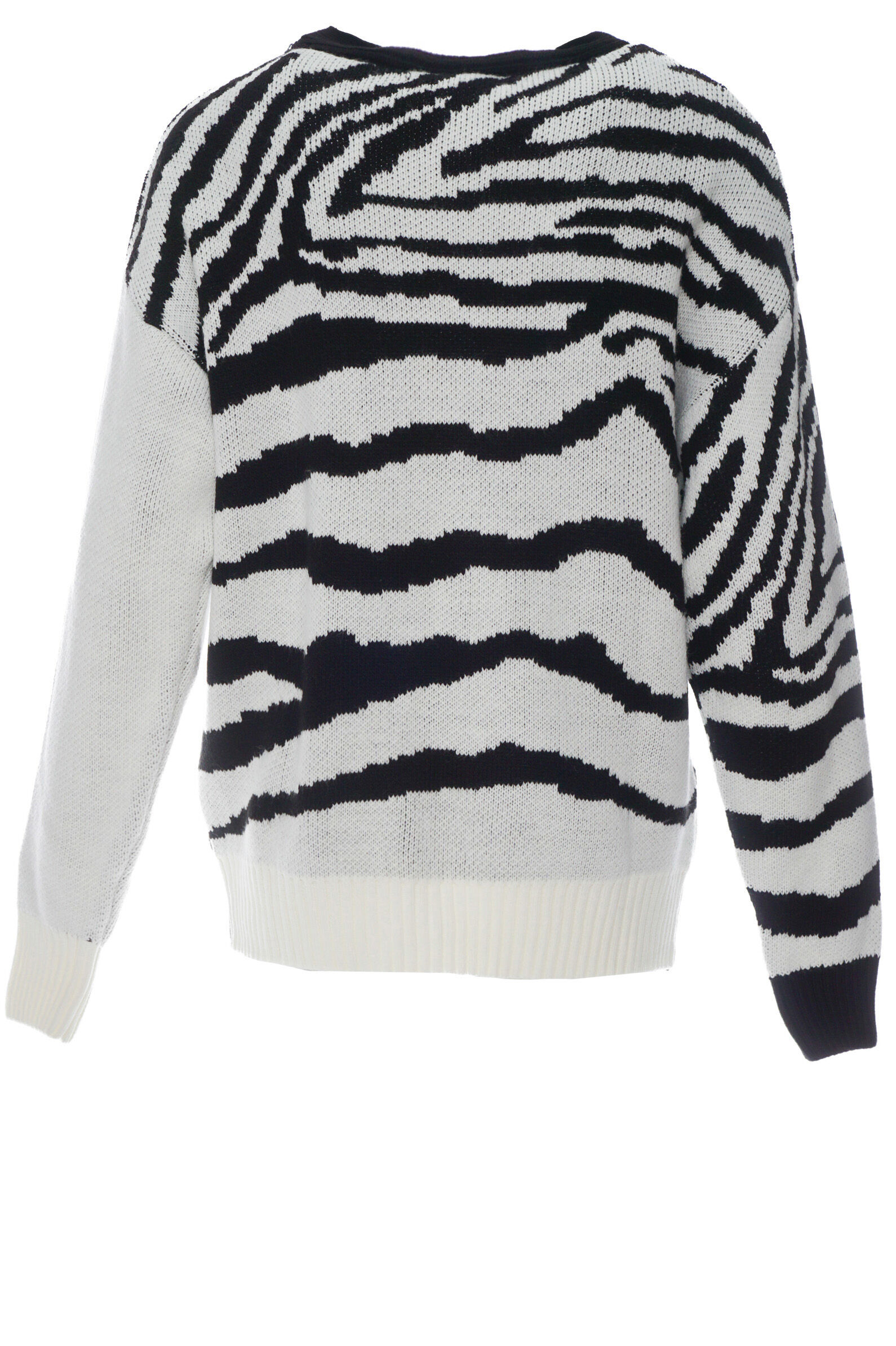 Кардиган дев. АРТ.8071,бел-чер,хл-акр