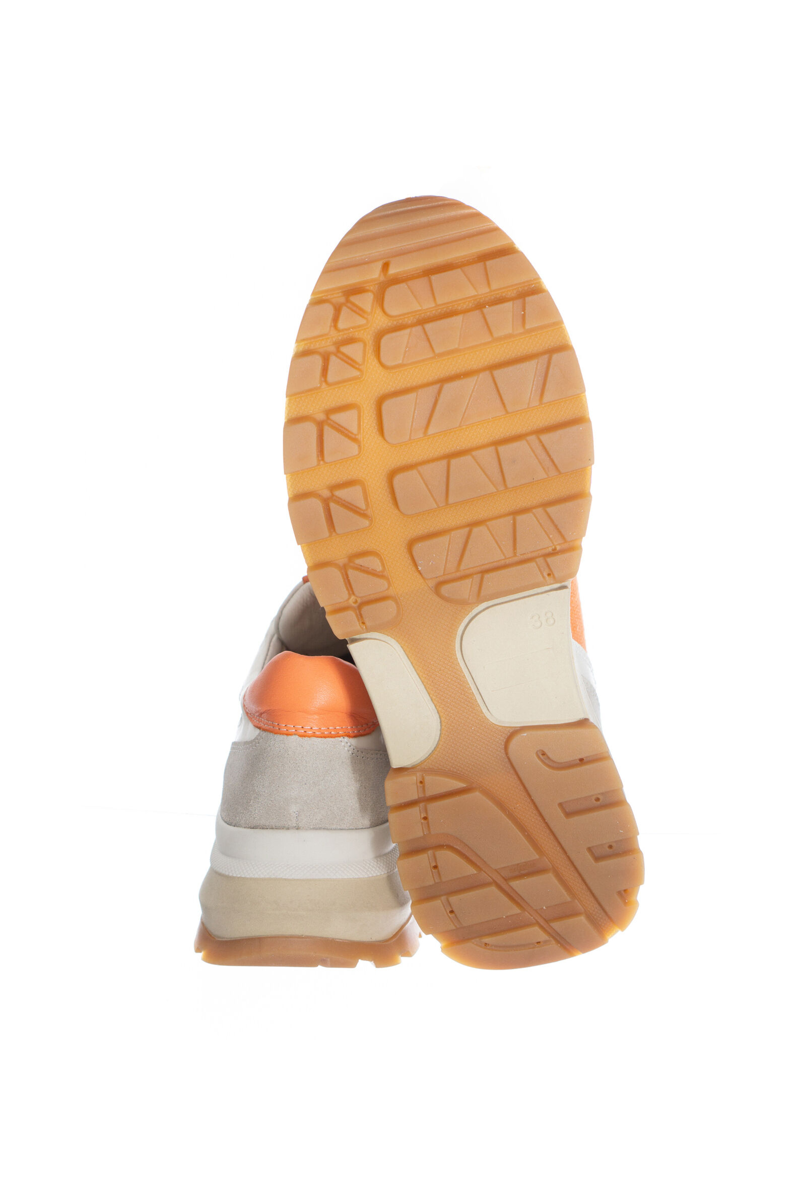 Кроссовки жен. АРТ.24YA-0480-161-22-837-03,сер-оранж,н.к-тек/н.к