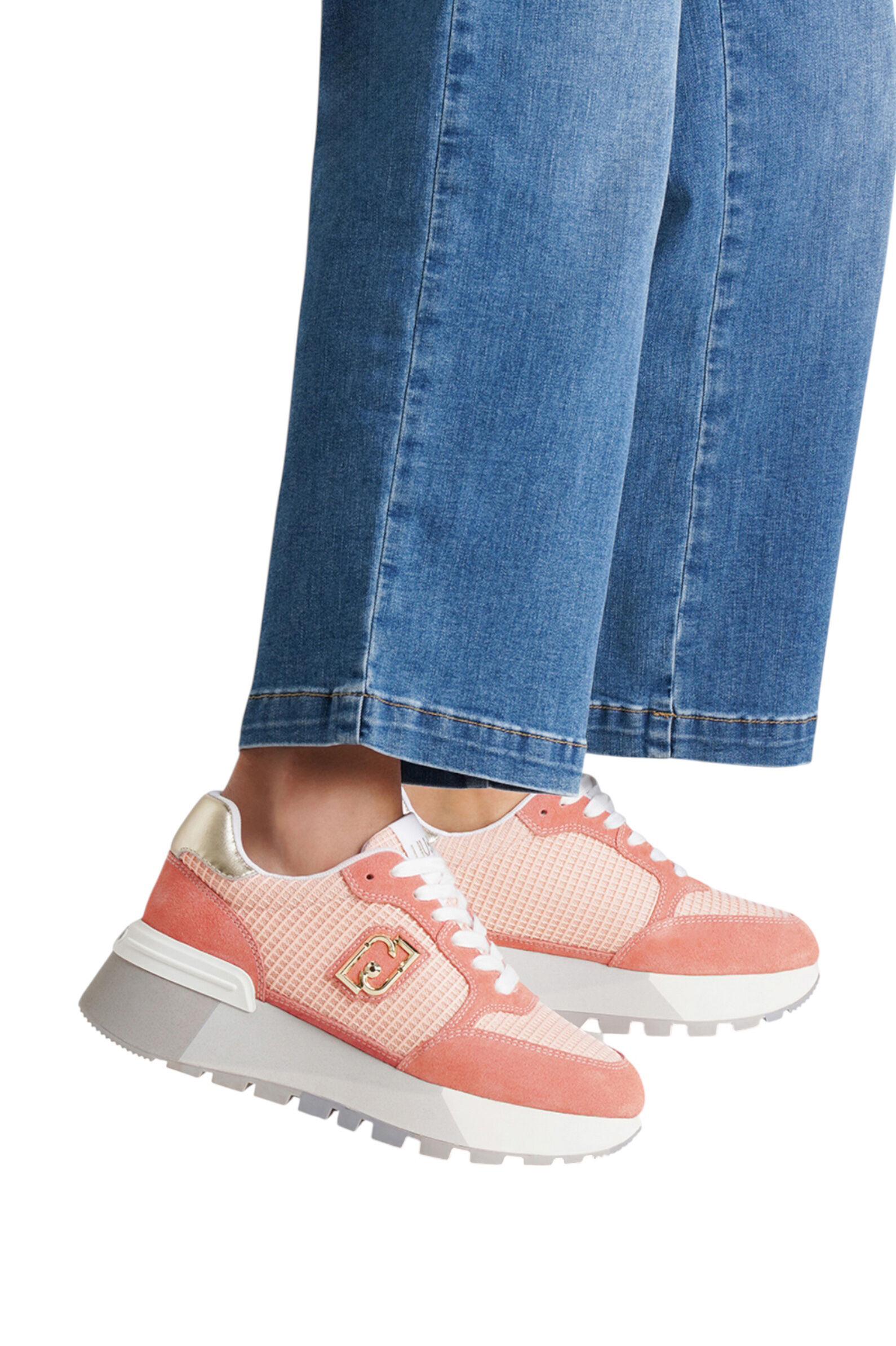 Кроссовки жен. АРТ.BA5049PX027S3677,корал,н.з-тек/тек