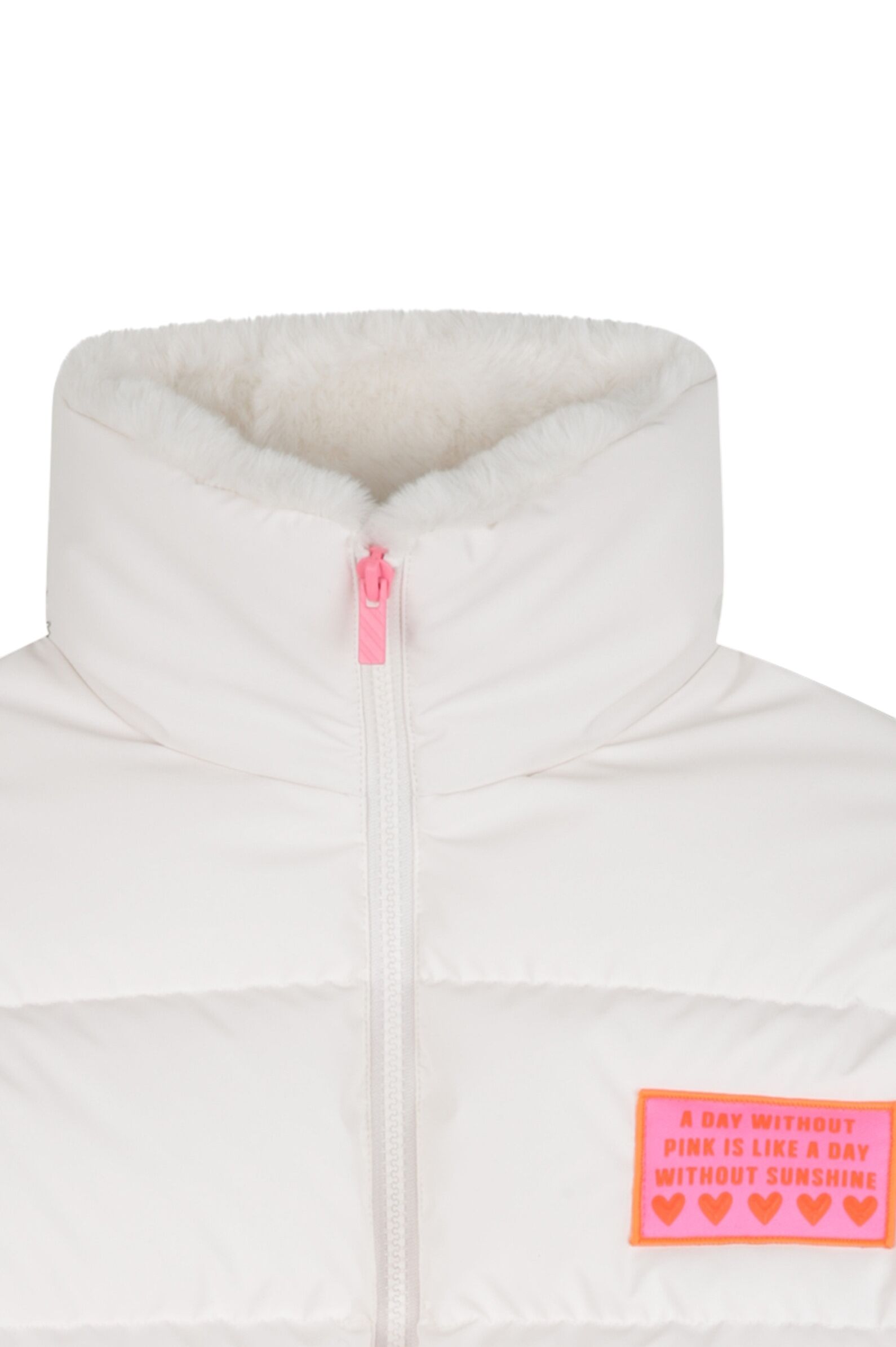 Куртка дев. АРТ.U21209/121,бел,пэ/пэ