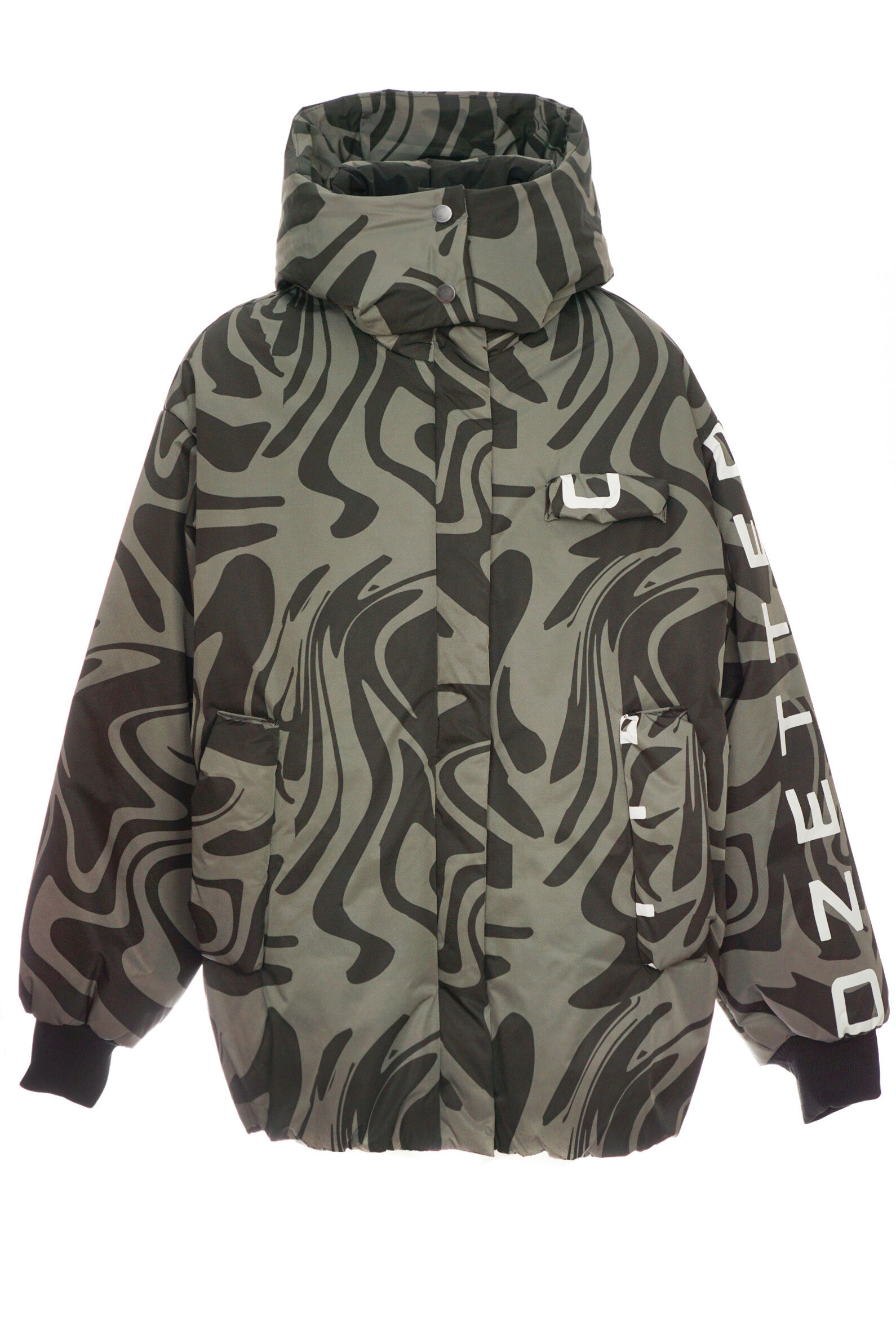 Куртка дев. АРТ.Void,чер-сер,полиэф/аляска