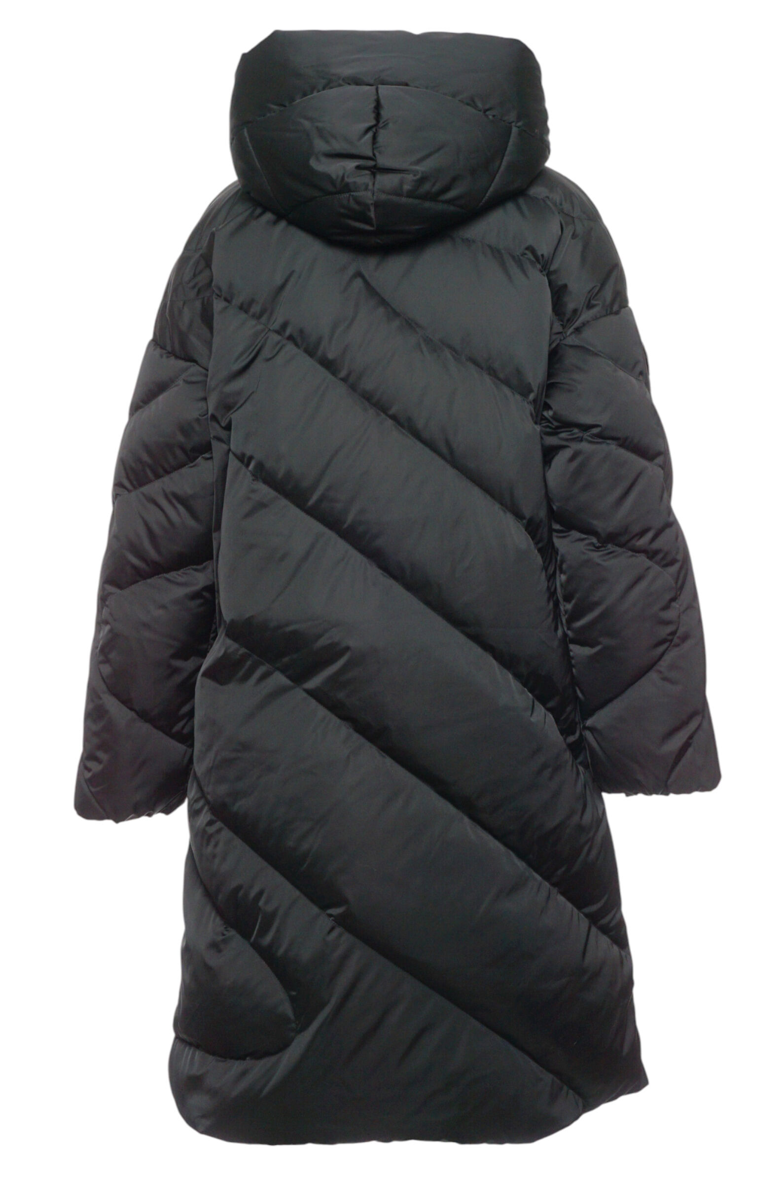 Пальто дев. АРТ.1-055,чер,полиэф/пух-перо