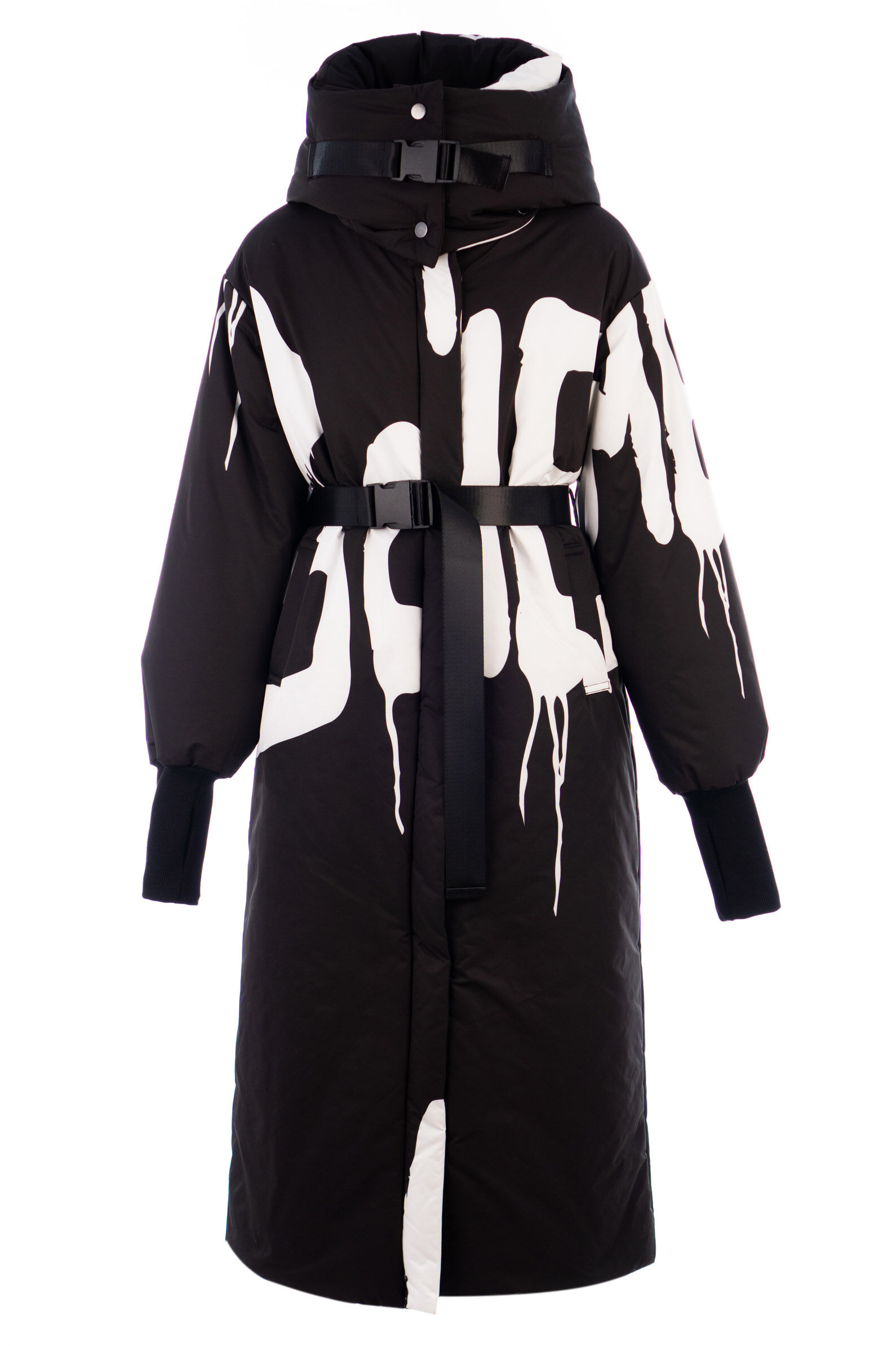 Пальто дев. АРТ.TRIAL SOME,чер-бел,полиэф/аляска