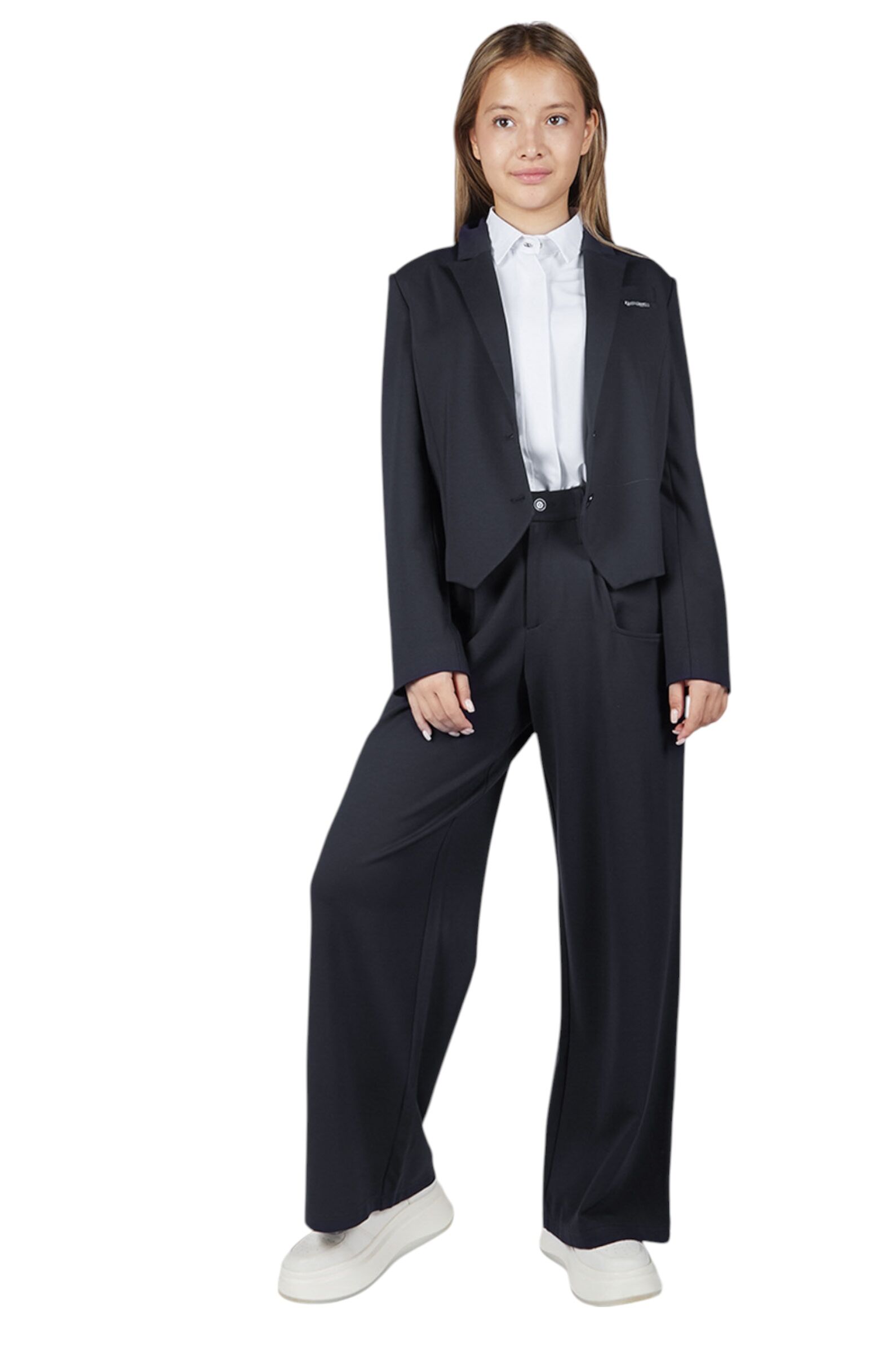 Пиджак дев. АРТ.G-SU25236,чер,вис-па-эл