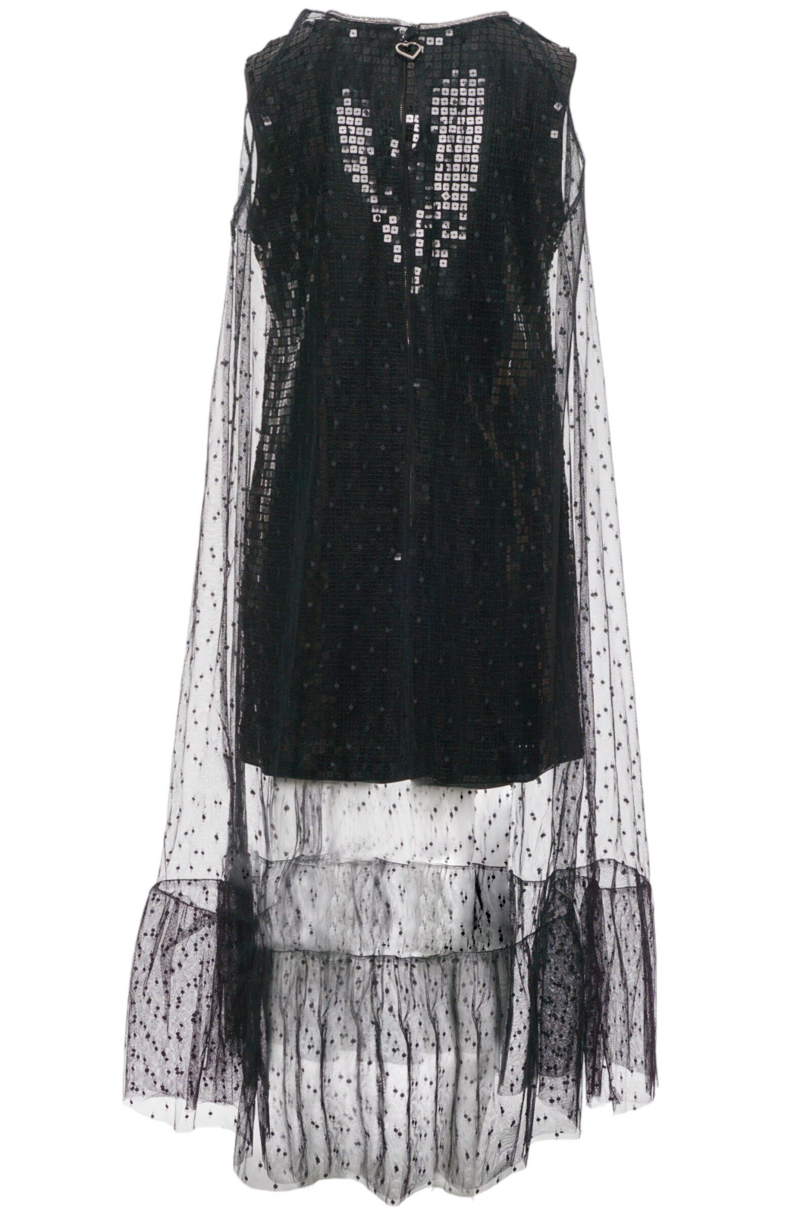 Платье дев. АРТ.1672.43,чер,пэ/хл