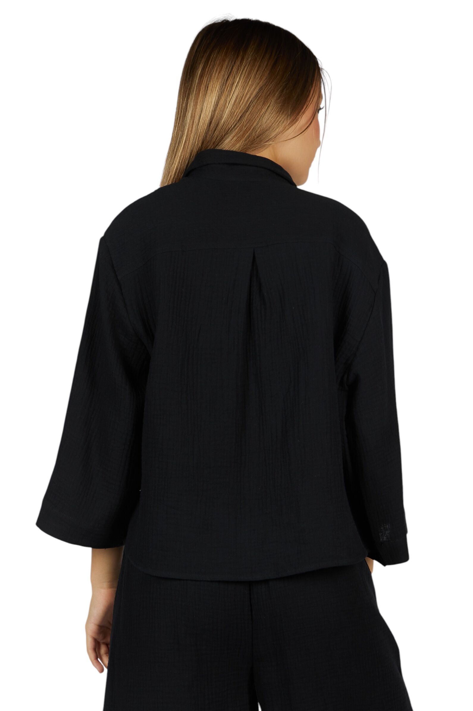 Рубашка дев. АРТ.G-SH26087,чер,хл