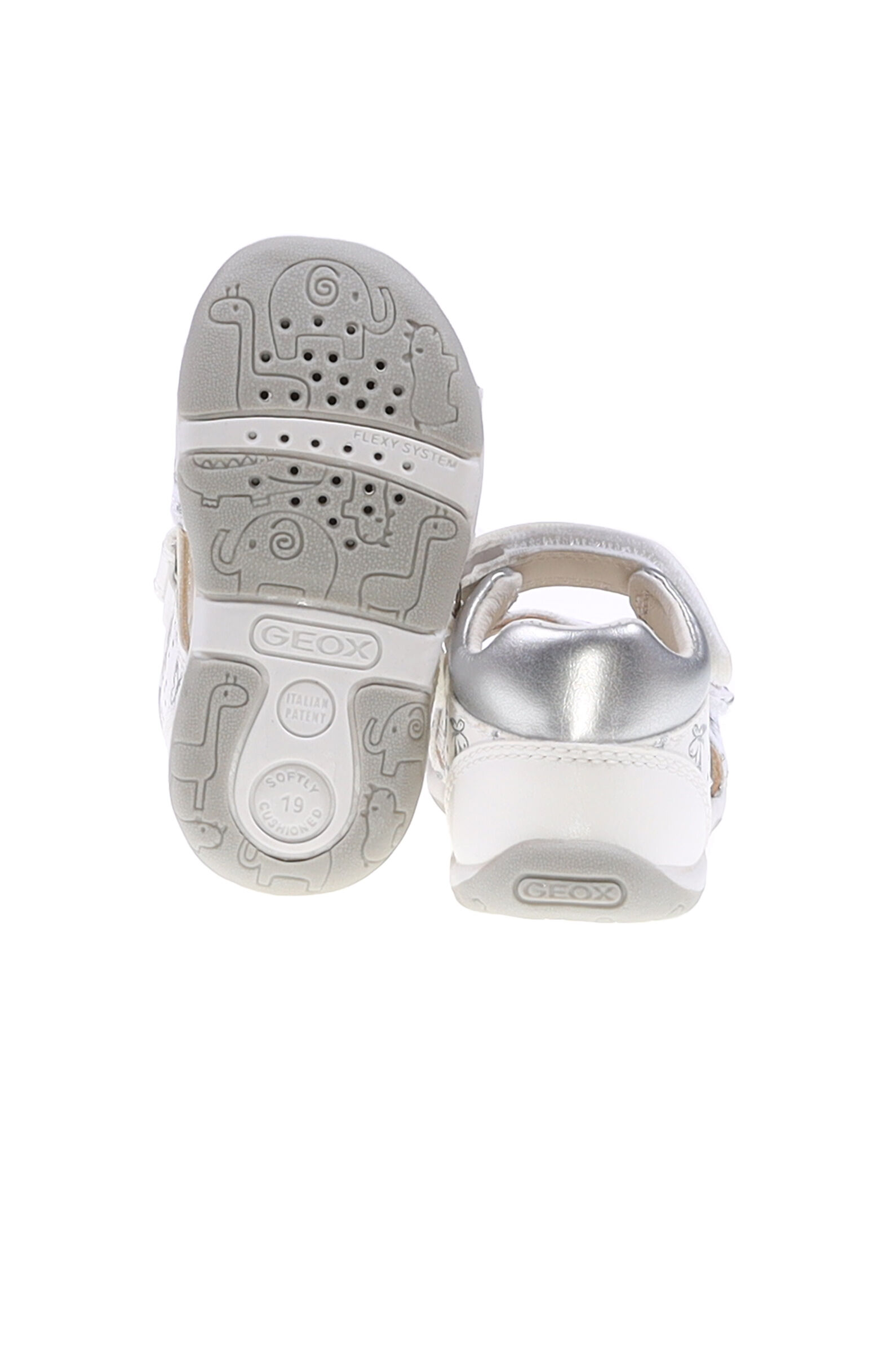 Сандалии дев. АРТ.B250YC,бел-сереб,и.к-тек/н.к