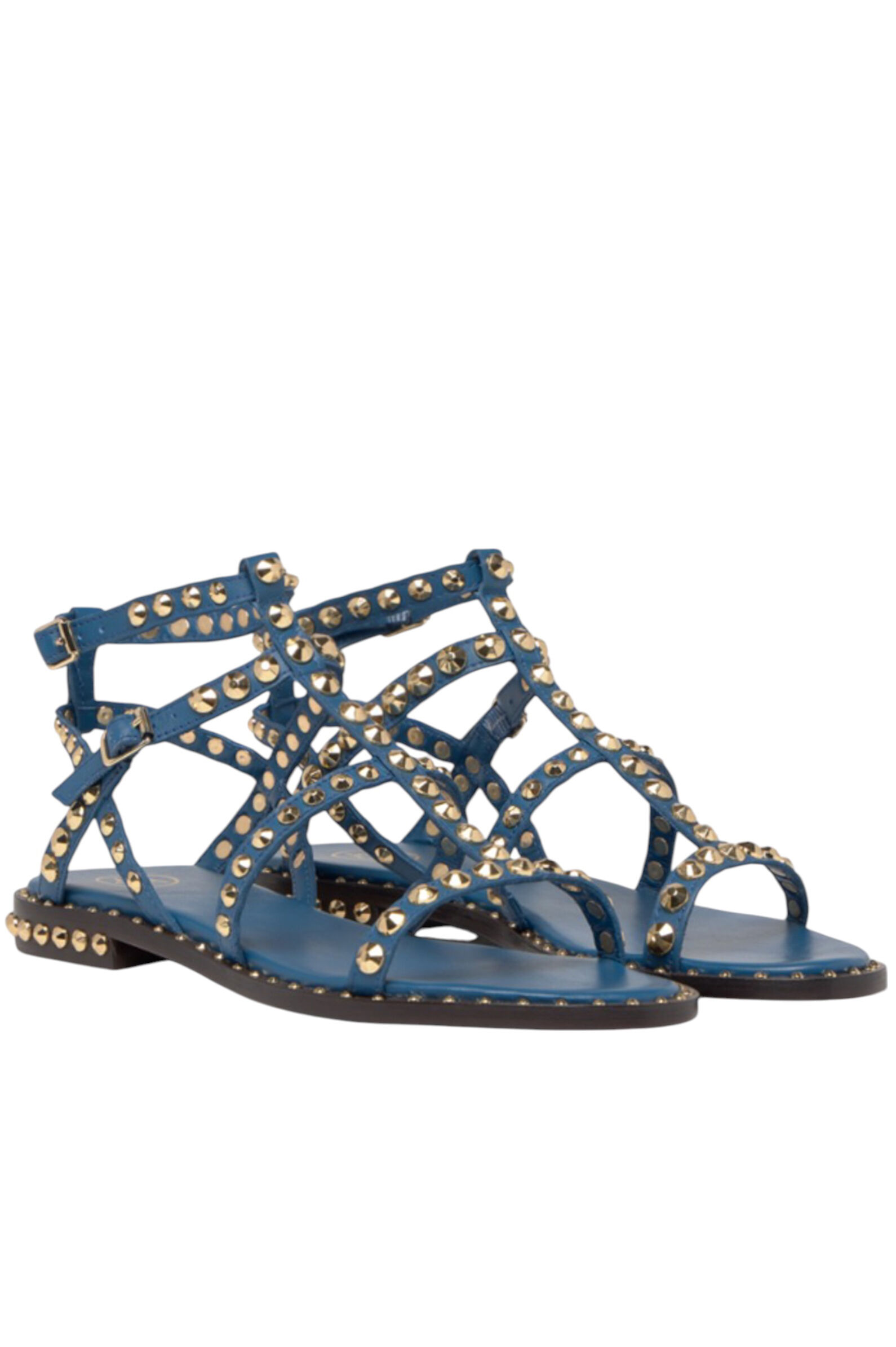 Сандалии жен. АРТ.SS25-M-130289-004,син-зол,н.к/н.к