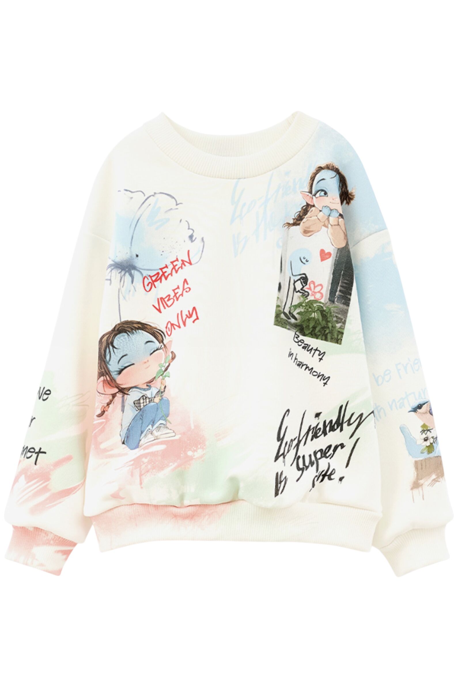 Свитшот дев. АРТ.252007,мол-мул,хл-пэ