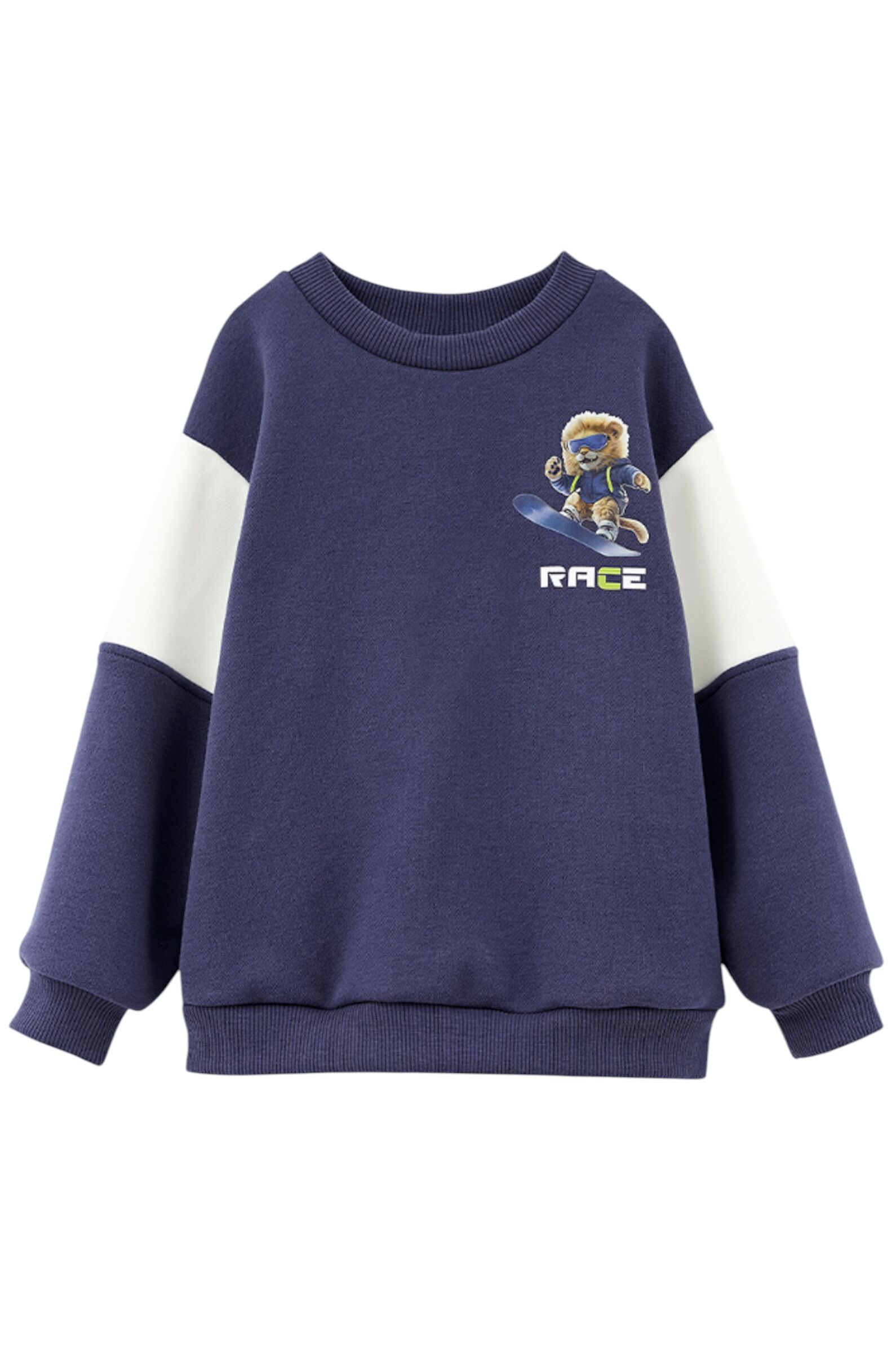 Свитшот мал. АРТ.252039,син-мол,хл-пэ