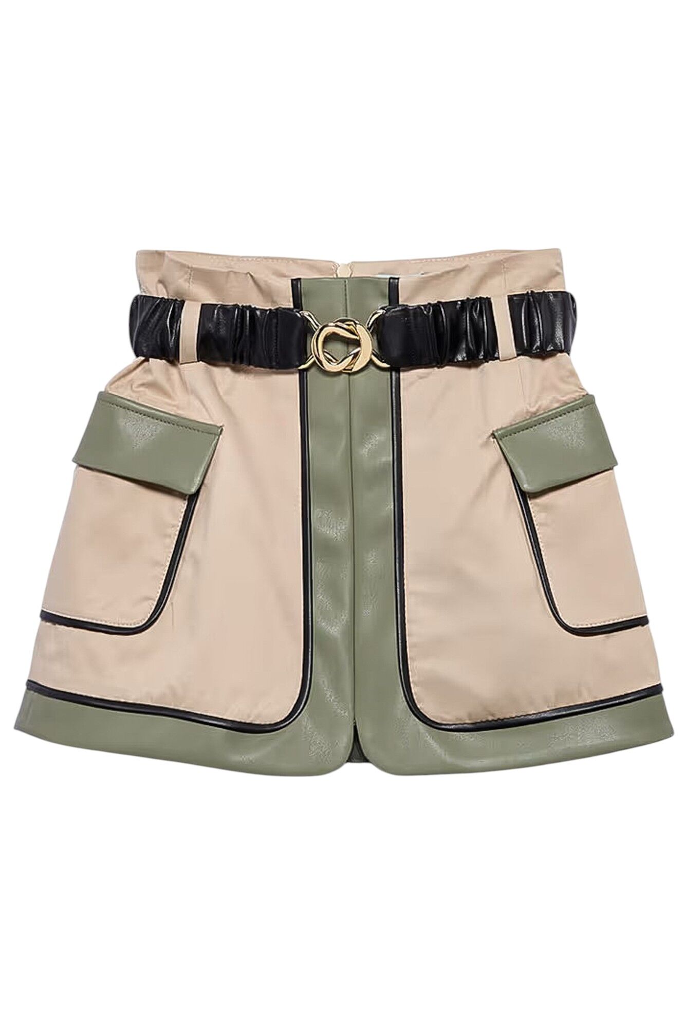 Юбка дев. АРТ.5523,зел-беж,хл-пу-пэ