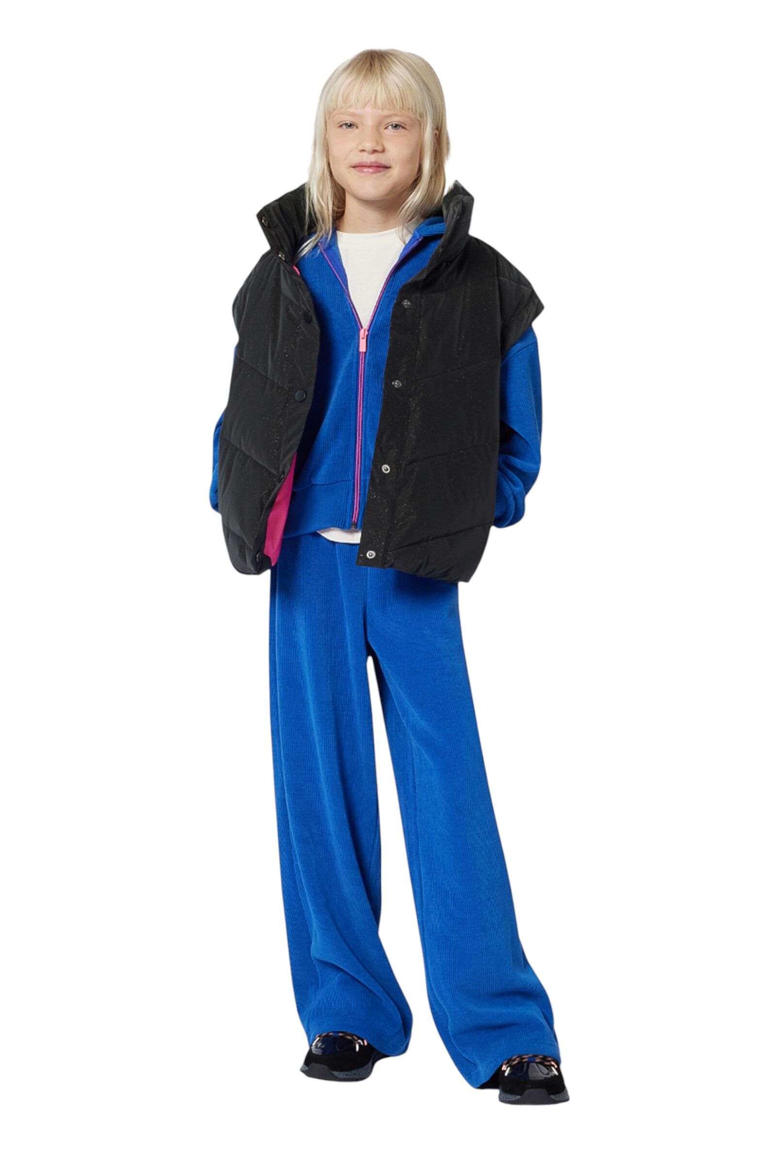 Жилет дев. АРТ.U21208/062,т.сер,пэ/пэ